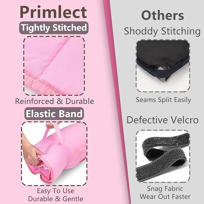 Primlect Toddler Nap Mat with Removable Pillow and Fleece Blanket, Extra Large 55''x35'' Sleeping Bag, Washable, Light, Easy to Roll up, Perfect for Daycare, Preschool, Kindergarten, Travel