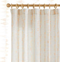 jinchan Linen Nursery Curtains for Living Room Boho Curtains for Bedroom Kids Room 84 Inches Long Pink Geometric Printed Farmhouse Drapes Rod Pocket Window Treatment Curtain Set of 2 Panels Peachy
