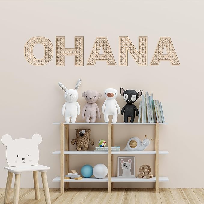 Large Boho Wooden Rattan Letters 12 inch for Nursery Decor Wood Letter X Wall Decors for Baby Girl Boy Bedroom Home Rustic Name Sign Birthday Wedding Decorative Letters