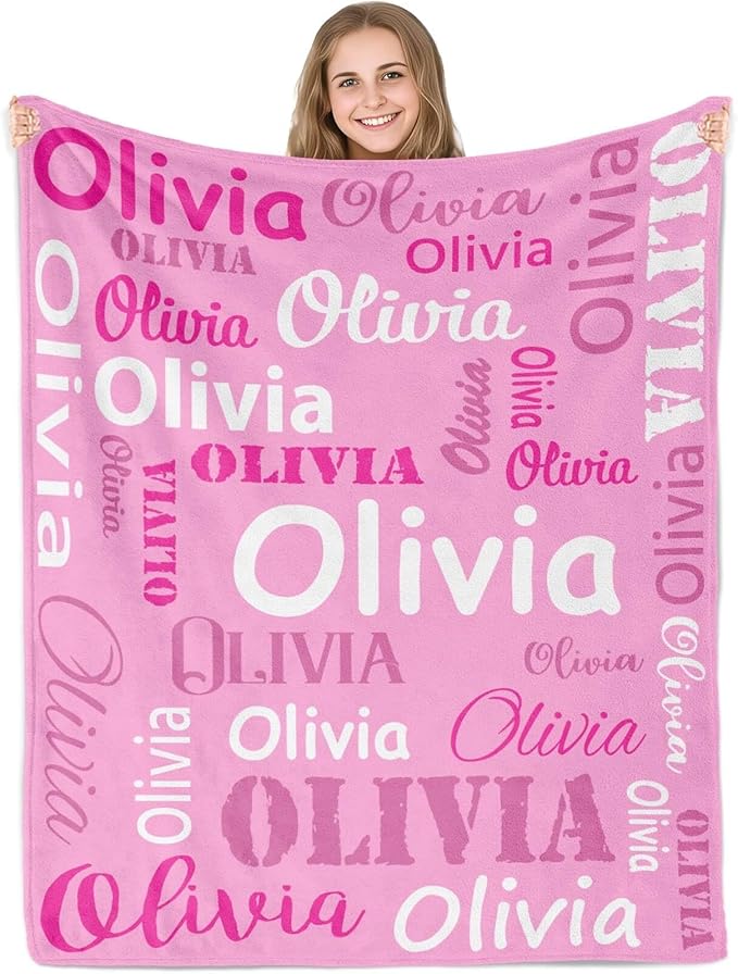 Gudina Personalized Name Blankets and Throws
