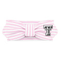 Creative Knitwear Texas Tech Red Raiders Infant Girls Pink/White Striped Hair Knot Headband Embroidered Logo - Size Newborn - 4T