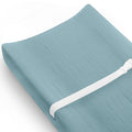 Changing Pad Cover for Baby Girls Boys, Muslin Changing Table Pad Covers with Boho Style, Neutral Color Soft and Breathable (Costume Blue)