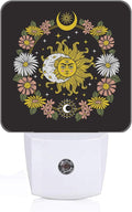 Sun and Moon Flowers Night Light,Plug-in Nightlights Auto Sensor Night Lamp Dusk-to-Dawn Lamp Home Decor for Nursery Children Girls Boys