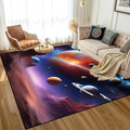 Galaxy Rug for Boys Room Rugs Planet Carpet Alien Desert Printed Throw Rugs for Kids Teens Doormat Bedroom Living Room,31 in X 47 in
