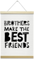 Nopoben Brothers Poster Hanger Frame - Brothers Make the Best Friends, Boys Room Wall Art With Wooden Poster Hanger, Kids Bedroom Playroom Game Room Decor(12x16 Inches)-07
