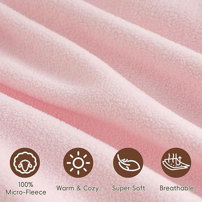 david's kids 3 Pack Warm Micro Fleece Baby Sleep Sack 6-12 Months, Soft Baby Wearable Blankets with 2-Way Zipper, Comfy Winter Sleeping Bags for Infant Newborn Girls Neutral, Medium Size, Floral