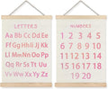 Supwhd Classroom Wall Decor, Numbers and Alphabet Educational Wall Art Poster, Alphabet ABC Numbers from 1 to 20 Poster Wall Decor for Toddler Kids Room Playroom Classroom, 12x16 Set of 2（Pink）