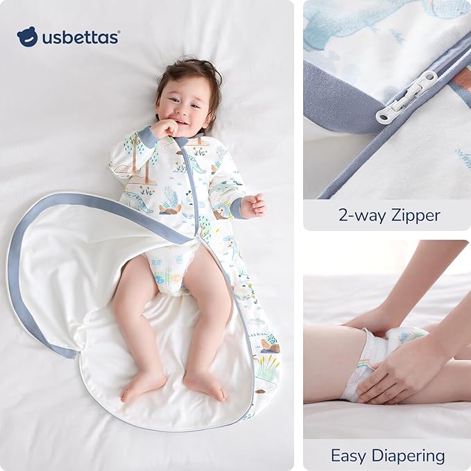 Baby Sleep Sack with Removable Sleeves, Breathable Wearable Blanket for Newborn & Toddler 6-36 Months, Cute Print