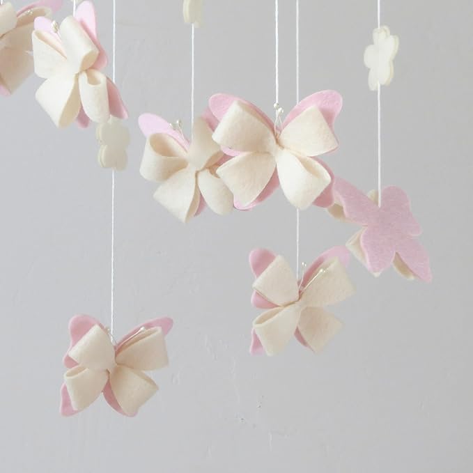 Butterfly Crib Mobile Butterfly Mobile for Crib Baby Mobile for Girls Nursery Décor