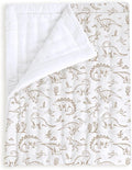 MakeMake Organics Organic Baby Comforter GOTS Certified Organic Kids Blanket Cotton Infill Tufted - Reversible Ultra Soft Breathable Boys Girls (30"x40", Dino Dreams)