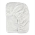 Bioweaves Organic Cotton Muslin Mini Crib Sheet, GOTS Certified Fitted Mini Crib Mattress Sheet, Extra Soft & Breathable for Toddler, Baby Boys & Girls, 38" x 24", 5 Inch Pocket, White