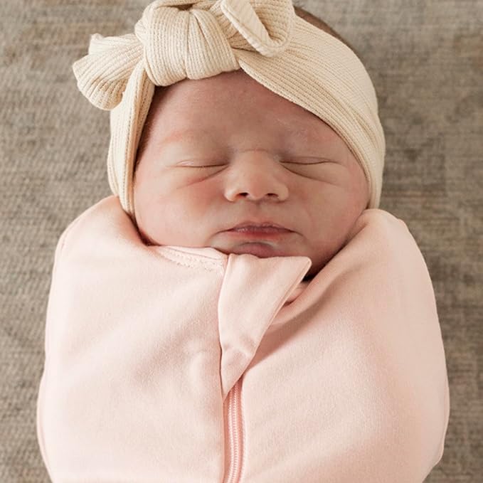 Tiny Twinkle Baby Sleep Sack 6-12 Months 1.0 TOG, Cotton & Elastane Wearable Blanket, Swaddle Transition Micro-Fleece, Machine Washable (Pink)