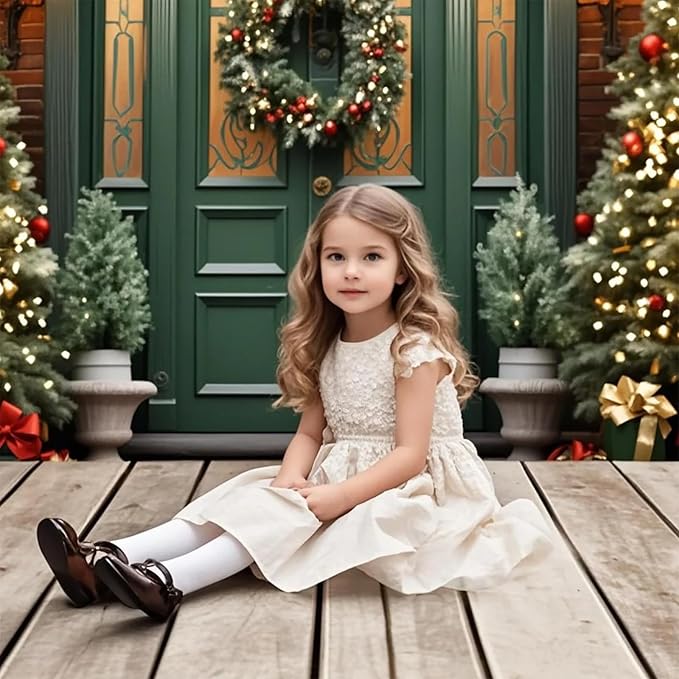 Kate Retro Wood Floor Mat Light Brown Photography Rubber Wooden Wall Mats Floor Drops for Newborn Photography Props 8x5ft