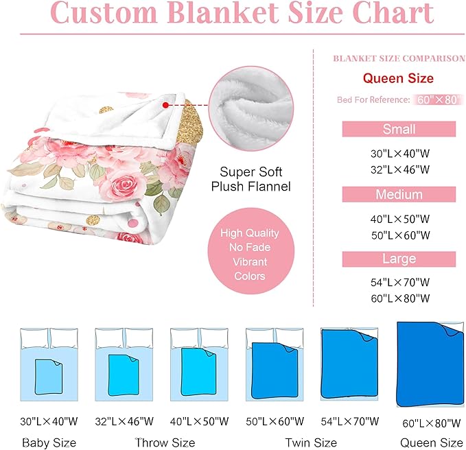 Ships from The US, Personalized Baby Blanket for Boy, Custom Baby Blanket for Kids Soft Flanne Blankets in Easter Personalized Baby Gifts for Infant Newborn Shower (Yellow)
