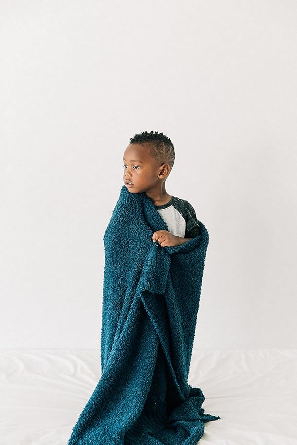 SARANONI Bamboni Baby Blanket | Luxury Plush Super Soft Blanket | Breathable Comfy Blankets for Kids and Teens | Nautical Blue - 40" x 60"