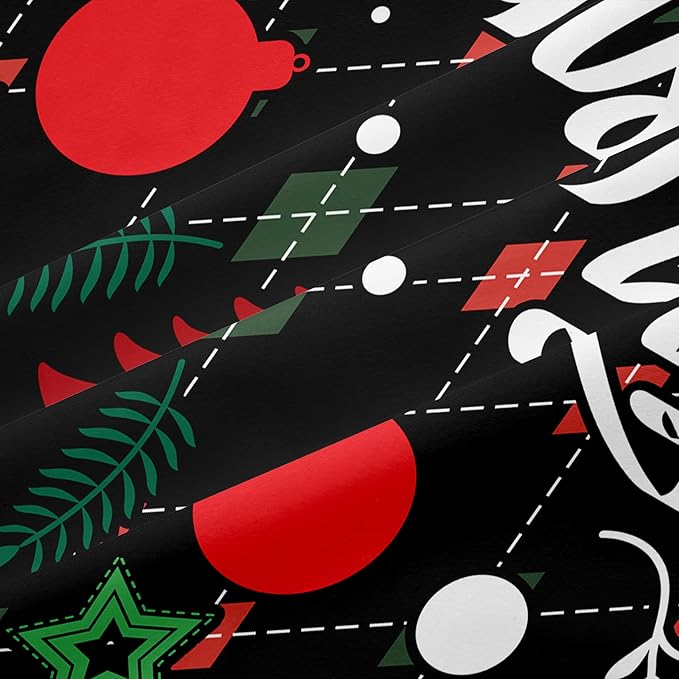Christmas Duvet Cover Full Size Black Christmas Tree Bedding Set 3 Pcs Kids Boys Girls Happy Holiday Xmas Comforter Cover with Zipper Closure (No Comforter)