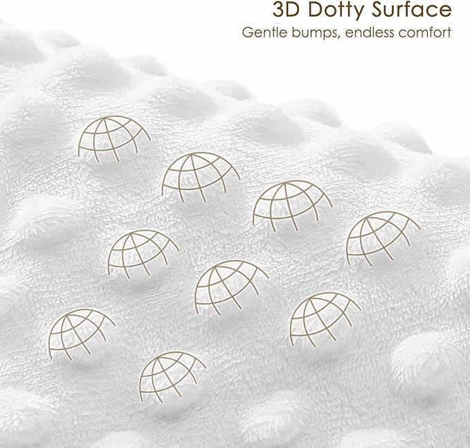 Baby Blankets for Boys Girls, Soft Nursery Minky Blankets with Muslin and Dotted Fleece Back 30x40 inches, Receiving Bed Quilt for Newborn, Infants, Toddlers (Brown)