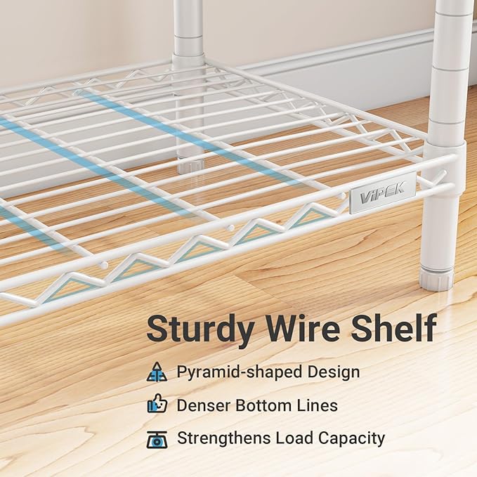 VIPEK V5LC Garment Rack Heavy Duty Covered Clothes Rack with Dimmable LED Lights, 3000K Warm White, Portable Closet Wardrobe Freestanding Clothing Racks for Hanging Clothes, White Rack with Grey Cover