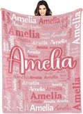 Dr.TOUGH Personalized Blanket for Adult Kids with Name Customized Blankets Personalized Throw Blanket for Christmas Birthday Gifts