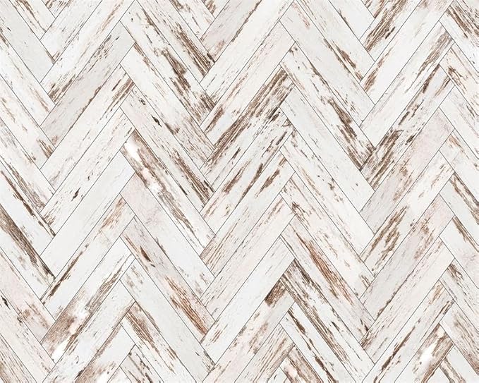 Kate Photography Floor Mats Vintage Wood Floor Backdrop Retro White Wooden Rubber Mats for Newborn Photography Props for Professional Photographers Studio 5x4ft