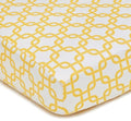 American Baby Company 100% Natural Cotton Percale Fitted Crib Sheet for Standard Crib and Toddler Mattresses, Golden Yellow Twill Gotcha, Soft Breathable, for Boys and Girls