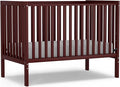 Baby Crib 5-in-1 Convertible, Wood Full Size Toddler Bed for Small Baby, Made of Sustainable Natural Pinewood Cribs, Non-Toxic Finish, Simplistic Nursery Furniture (Cherry)