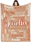 Dr.TOUGH Personalized Blanket for Adult Kids with Name Customized Blankets Personalized Throw Blanket for Christmas Birthday Gifts