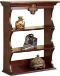 Touch of Class Kingscourt Traditional Style Wall Shelf Regal Walnut | Elegant Display Shelves for Bedroom, Hallway, Entryway, Office | Wooden Decor