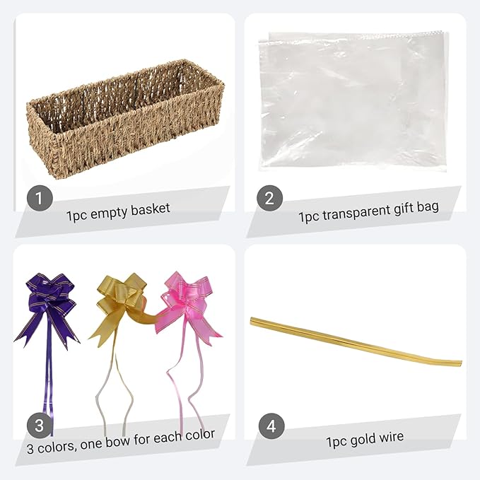 Gift Basket Empty for Baby Shower – Woven Cotton Rope Bin Nursery Shelf Storage Box (S:15 inch)
