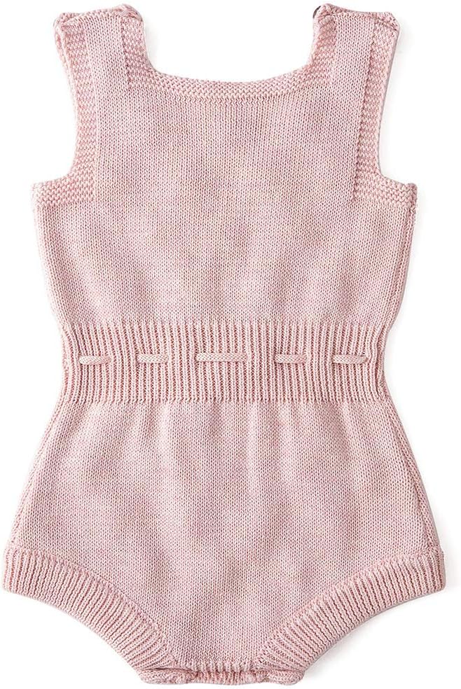 Simplee kids Baby Girl Knit Romper Fall Sleeveless Pompoms Rompers Newborn Little Girl Overall Jumpsuit Outfits