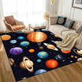 6' x 9' Space Rug for Kids Bedroom Cartoon Planet Stars Rugs Galaxy Carpet Printed Throw Rugs for Boys Children Living Room,180x275cm