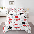 Feelyou Merry Christmas Comforter Set All Season Snowman Bedding Set with 1 Pillow Cases Winter Holiday Microfiber Kids Twin Bedclothes New Year Gift Bedroom Decor Duvet Quilt Soft Lightweight