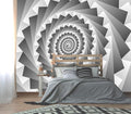 XMPMBM-3d planar Fabric Nursery Room Wallpaper Grey Abstraction Art Bathroom Wall Mural-W 154" X H 105"（112 Square Foot）
