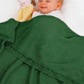 Baby Knit Blanket Soft Breathable Cotton Scallop Border Blankets Newborn Knitted Blanket Swaddle Blankets Gifts for Baby Newborn Toddler Shower Boy Girl New Mom Birthday Christmas Green 30x30
