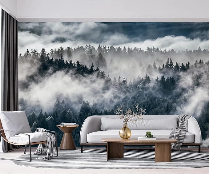 -Misty Forest Bedroom Wallpaper XT20 M 140" x 91"