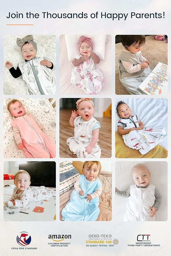 TotAha Baby Sleep Sacks 0-3 months 3 Pack, Lightweight, Buttery Soft, and Safe Baby Wearable Blanket Sleep Bag for Transition Boy Girl, 0.5 TOG