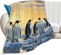 Penguin Blanket Antarctic Penguins Gifts for Girls Boys Woman Kids Penguin Lover Throw Blankets Soft Blanket Warm Fleece Flannel Plush Blankets for Bed Sofa Couch 40"x50"