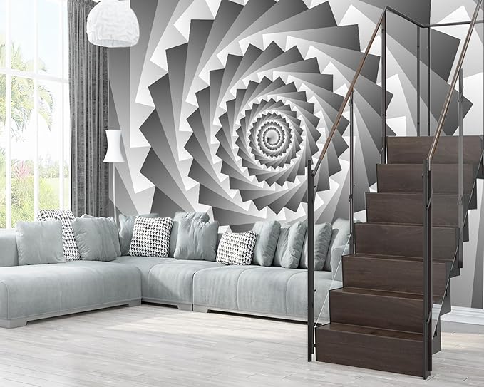 XMPMBM-3d planar Fabric Nursery Room Wallpaper Grey Abstraction Art Bathroom Wall Mural-W 154" X H 105"（112 Square Foot）