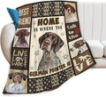 Tijuboni German Shorthaired Pointer Throw Blanket Dog Gifts for Girls Boys Women Men Kids Adults Soft Flannel Fleece Blanket for Couch Sofa Bed Home Decor 60"x80"