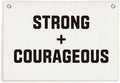 Lacama Positive Affirmations Wall Decor, Playroom Decor, Be Strong Courageous Linen Banner Wall Hanging Banner Flag Decor for Nursery Toddler Room, Boys Kids Room 30x20 Inch