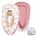 Baby Lounger – Infant Lounger for Newborn 0–24 Months, Baby Nest Lounger, Portable Newborn Lounger, Soft Breathable Cotton, Essentials for Babies at Home and Travel (Pink)