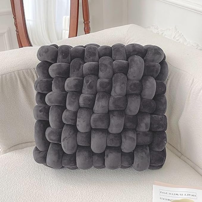 Velvet Chunky Yarn Bulky Giant Arm Knitting Yar n, Super Soft Jumbo Tube Weight Y arn, Fluffy DIY Crochet Hand Making Washable Yar n for Blanket, Pet Bed, Rugs Pillow (2.2lb-Dark Gray)