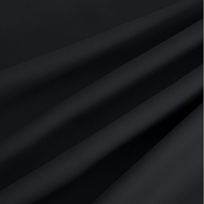 NICETOWN 100% Black Out Curtains 54 Inches Long 2 Panels for Living Room, Bedroom, Office Thermal Insulated Blackout Drapes Solid Grommet Noise Reducing Window Curtains, W40
