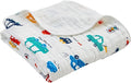 Luxury Muslin Baby Blanket, Cozy Swaddle, 6-Layer Cotton Receiving Blanket for Newborn Infant, 43x43 Inch Lightweight Breathable Crib Blanket, Nursery Stroller Toddler Quilt, Car Family