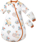 Baby Sleep Sack with Removable Sleeves, Breathable Wearable Blanket for Newborn & Toddler 6-36 Months, Cute Print