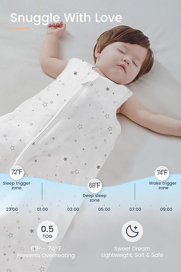 TotAha Toddler Sleep Sack 1.0 TOG for 2T-3T-4T, Soft Wearable Blanket Baby Sleeping Bag with 2-Way Safe Zippers, All Season Sleepsacks for Girl Boy