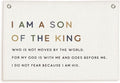 Lacama Christian Wall Decor for Boys Room,Baby Boys Nursery Decor,Bible Verse Wall Linen Hanging Banner Flags,I Am The Son of A King Neutral Wall Decor,Birthday Christmas Gift 30x20 Inch