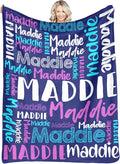 Dr.TOUGH Personalized Blankets with Name Customized Baby Blankets for Girls Boys Adults Monogrammed Blankets and Throws Christmas Birthday Mothers Fathers Valentines Day Gift (Yellow,30''×40'')