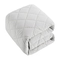BEDSUM 100% Brushed Microfiber Down Alternative Toddler Comforter, Ultra Soft Lightweight and Warm Breathable Crib Quilted Blanket for Nursery Stroller Bed, 39x47 Inches, Light Grey