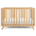 Comfy Cubs Baby Crib for 0 to 3 Years - Adjustable Mattress Height, Natural Wooden Crib for Baby, Elegant Nursery Furniture, Designed in The US - 80 lbs Capacity Nursery Bed - Natural Wood